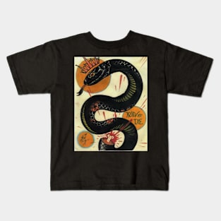 join or die, socialist black snake, tattoo art Kids T-Shirt